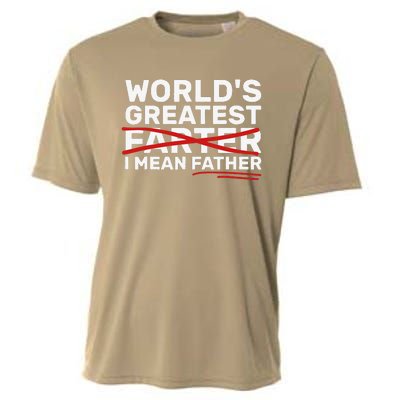 Worlds Greatest Farter I Mean Father Fathers Day Cooling Performance Crew T-Shirt