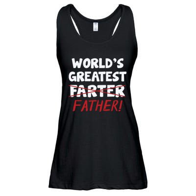 Worlds Greatest Farter Father's Day Ladies Essential Flowy Tank