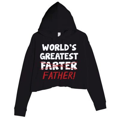 Worlds Greatest Farter Father's Day Crop Fleece Hoodie