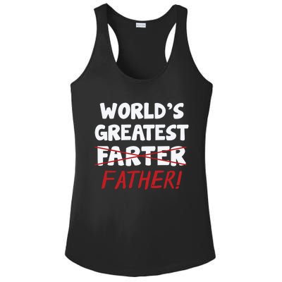 Worlds Greatest Farter Father's Day Ladies PosiCharge Competitor Racerback Tank