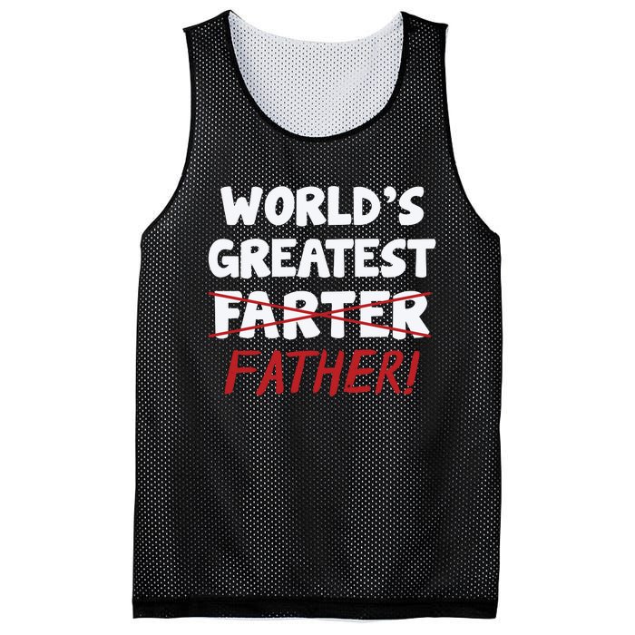 Worlds Greatest Farter Father's Day Mesh Reversible Basketball Jersey Tank