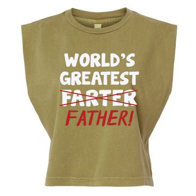 Worlds Greatest Farter Father's Day Garment-Dyed Women's Muscle Tee