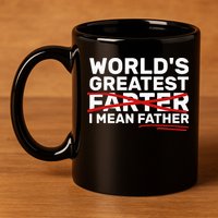 World's Greatest Farter I Mean Father Fathers Day 11oz C Handle Ceramic Mug
