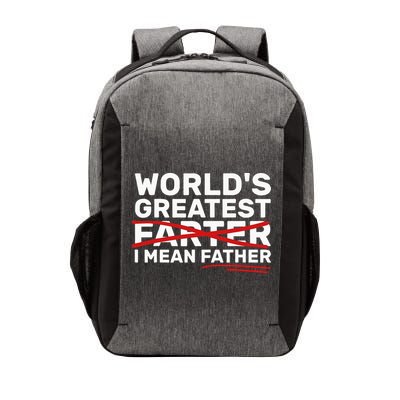 World's Greatest Farter I Mean Father Fathers Day Vector Backpack