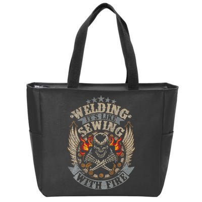 Welder Gifts Funny Welding Zip Tote Bag