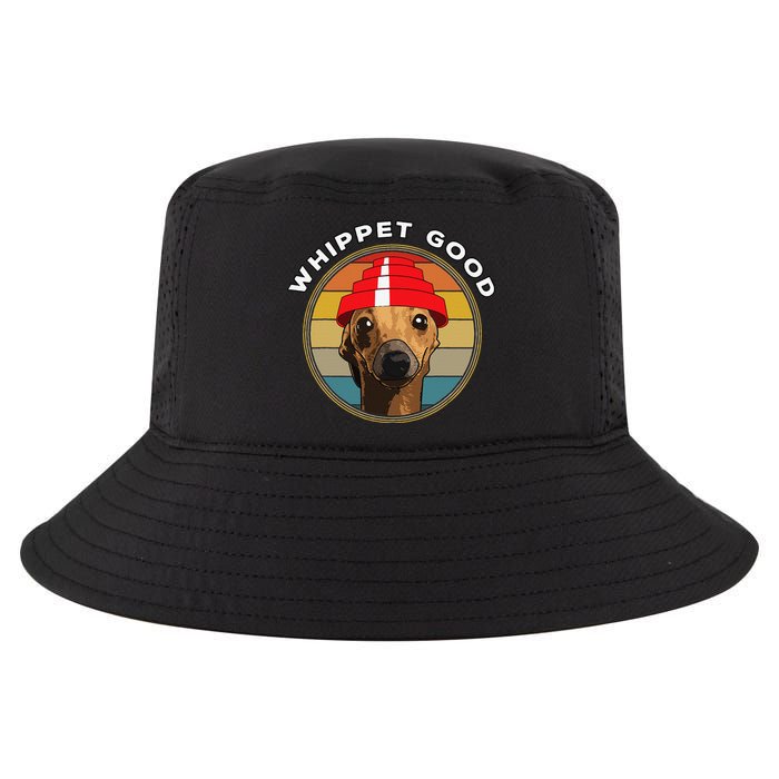 Whippet Good Funny 80s Music Dog Design Cool Comfort Performance Bucket Hat