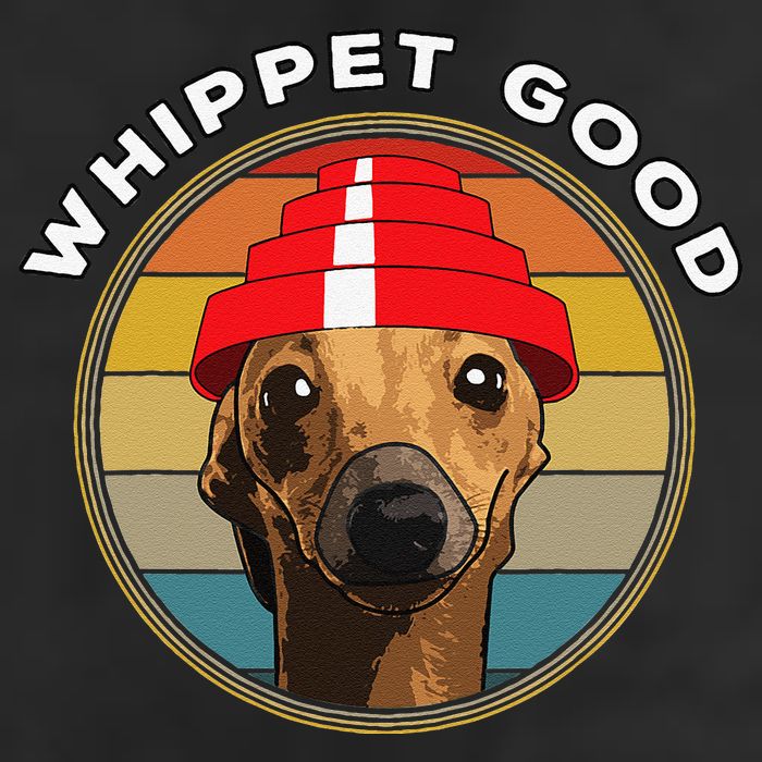 Whippet Good Funny 80s Music Dog Design Cool Comfort Performance Bucket Hat
