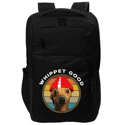 Whippet Good Funny 80s Music Dog Design Impact Tech Backpack