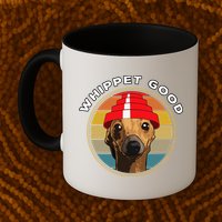 Whippet Good Funny 80s Music Dog Design Mug