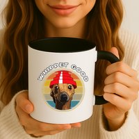Whippet Good Funny 80s Music Dog Design Mug