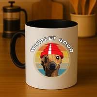 Whippet Good Funny 80s Music Dog Design Mug
