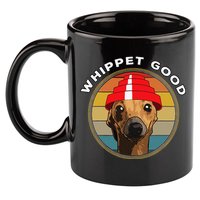 Whippet Good Funny 80s Music Dog Design 11oz C Handle Ceramic Mug