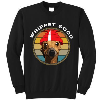 Whippet Good Funny 80s Music Dog Design Tall Sweatshirt