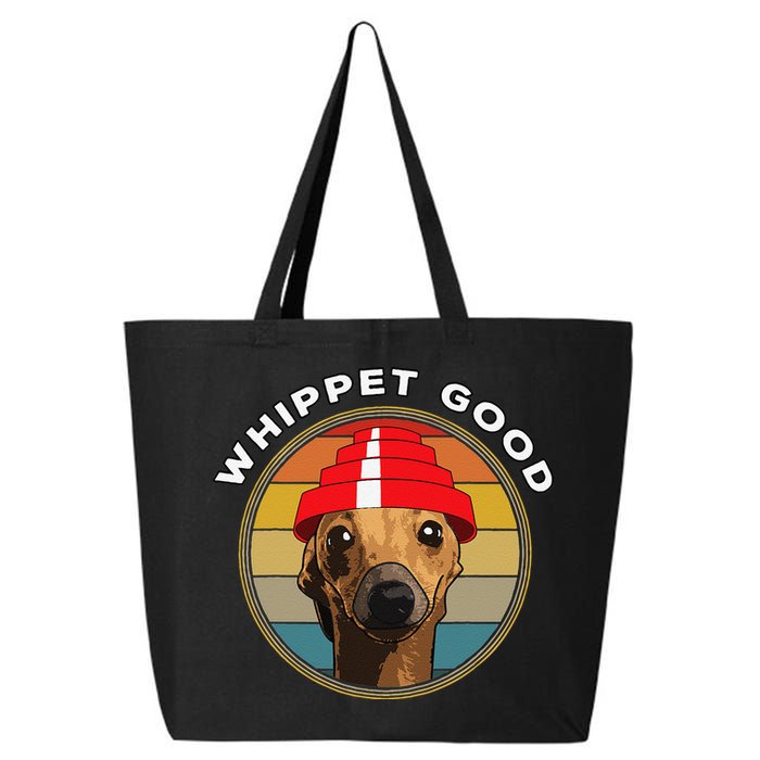 Whippet Good Funny 80s Music Dog Design 25L Jumbo Tote