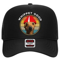 Whippet Good Funny 80s Music Dog Design Hat