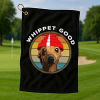 Whippet Good Funny 80s Music Dog Design Golf Towel