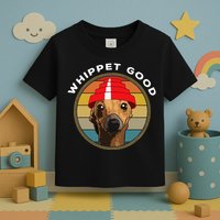 Whippet Good Funny 80s Music Dog Design Toddler T-Shirt