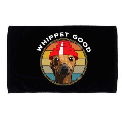 Whippet Good Funny 80s Music Dog Design Microfiber Hand Towel