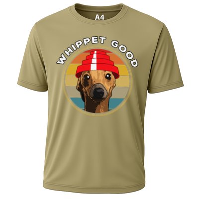 Whippet Good Funny 80s Music Dog Design Performance Shirt