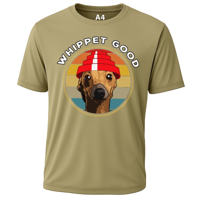 Whippet Good Funny 80s Music Dog Design Performance Shirt