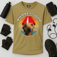 Whippet Good Funny 80s Music Dog Design Performance Shirt
