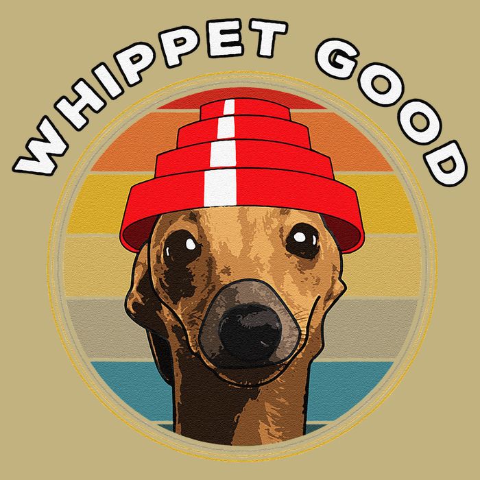 Whippet Good Funny 80s Music Dog Design Performance Shirt