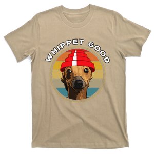 Whippet Good Funny 80s Music Dog Design T-Shirt