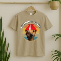 Whippet Good Funny 80s Music Dog Design T-Shirt