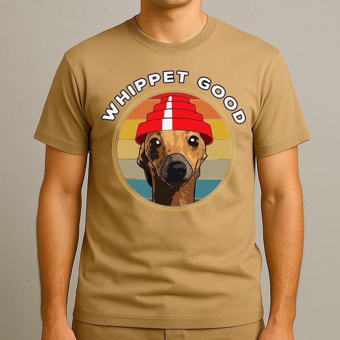 Whippet Good Funny 80s Music Dog Design T-Shirt