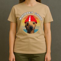 Whippet Good Funny 80s Music Dog Design T-Shirt