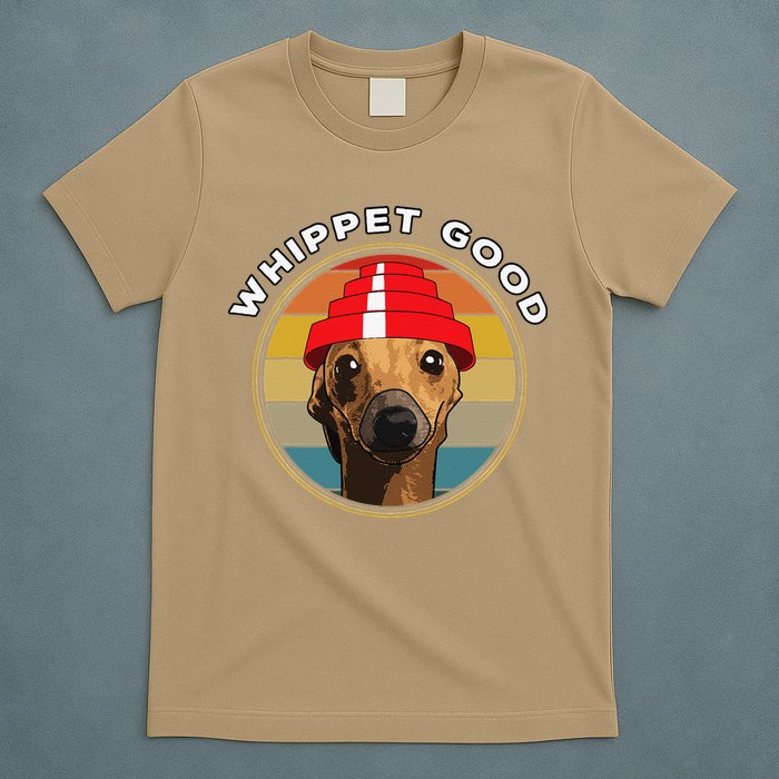 Whippet Good Funny 80s Music Dog Design T-Shirt
