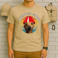 Whippet Good Funny 80s Music Dog Design T-Shirt
