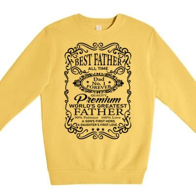 Worlds Greatest Father Mashup Quotes Premium Crewneck Sweatshirt