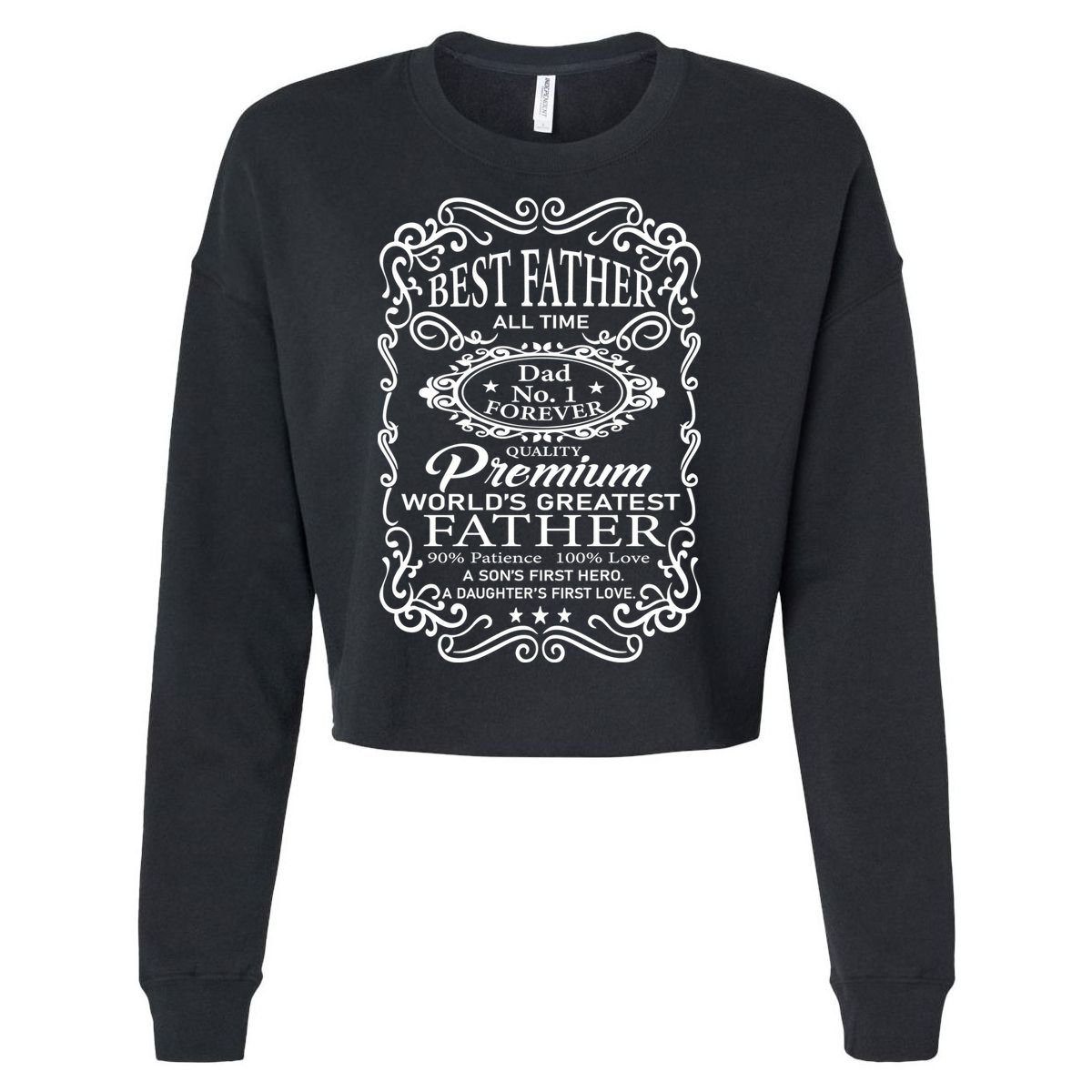 Worlds Greatest Father Mashup Quotes Cropped Pullover Crew