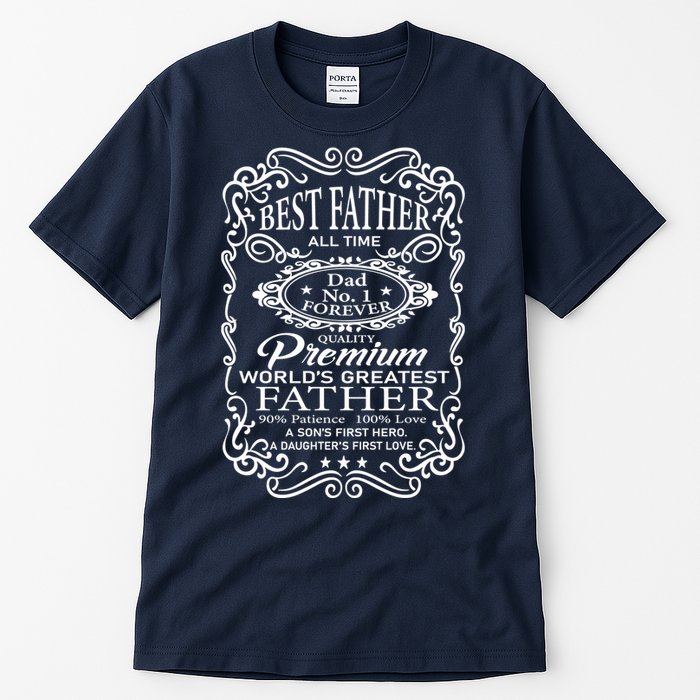 Worlds Greatest Father Mashup Quotes Tall T-Shirt