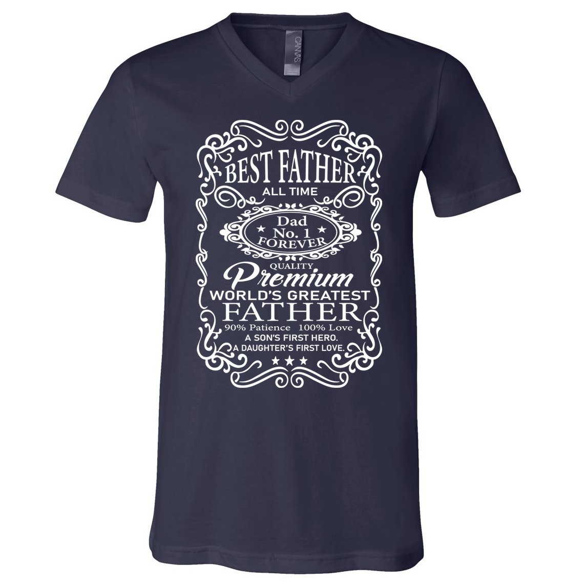 Worlds Greatest Father Mashup Quotes V-Neck T-Shirt