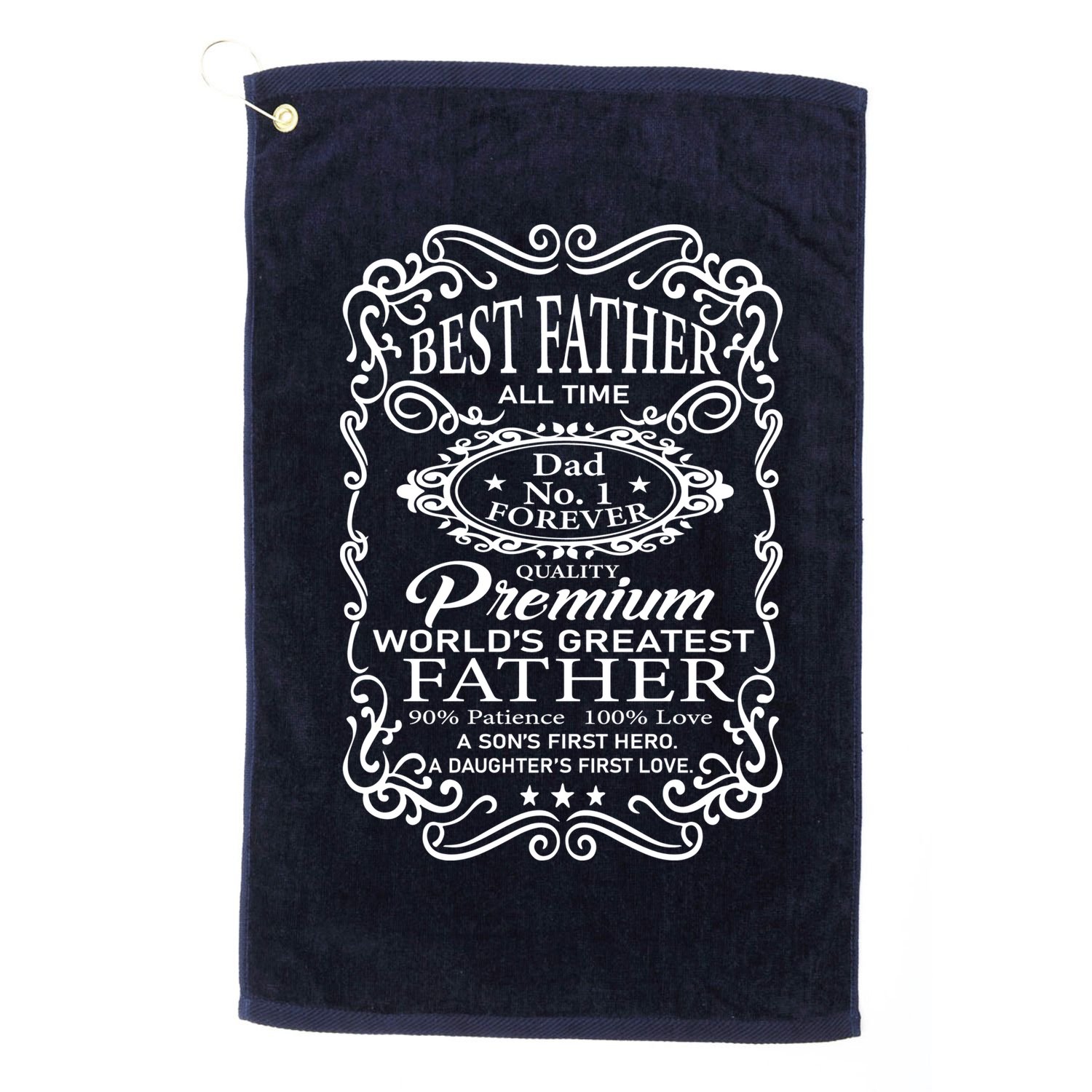 Worlds Greatest Father Mashup Quotes Golf Towel