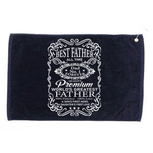 Worlds Greatest Father Mashup Quotes Grommeted Golf Towel