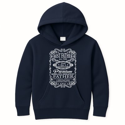 Worlds Greatest Father Mashup Quotes Kids Hoodie