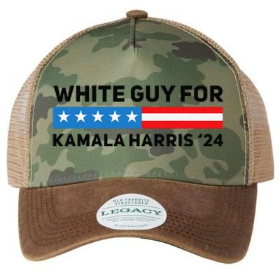 White Guy For Kamala Harris 2024 President Election Legacy Tie Dye Trucker Hat