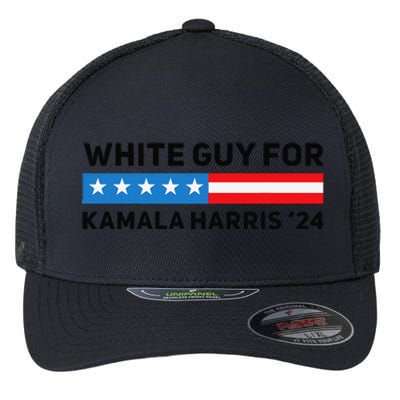 White Guy For Kamala Harris 2024 President Election Flexfit Unipanel Trucker Cap