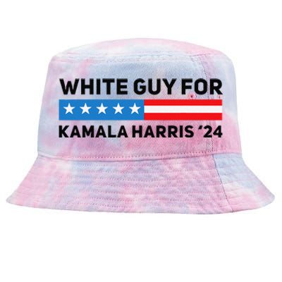 White Guy For Kamala Harris 2024 President Election Tie-Dyed Bucket Hat