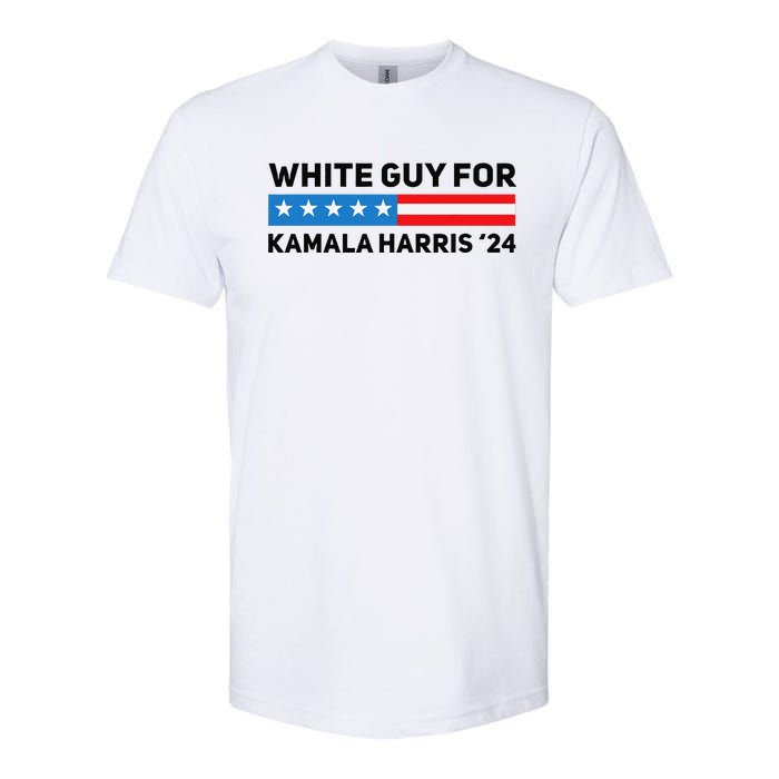 White Guy For Kamala Harris 2024 President Election Softstyle CVC T-Shirt