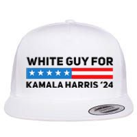 White Guy For Kamala Harris 2024 President Election Flat Bill Trucker Hat