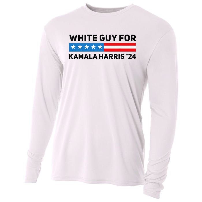 White Guy For Kamala Harris 2024 President Election Cooling Performance Long Sleeve Crew