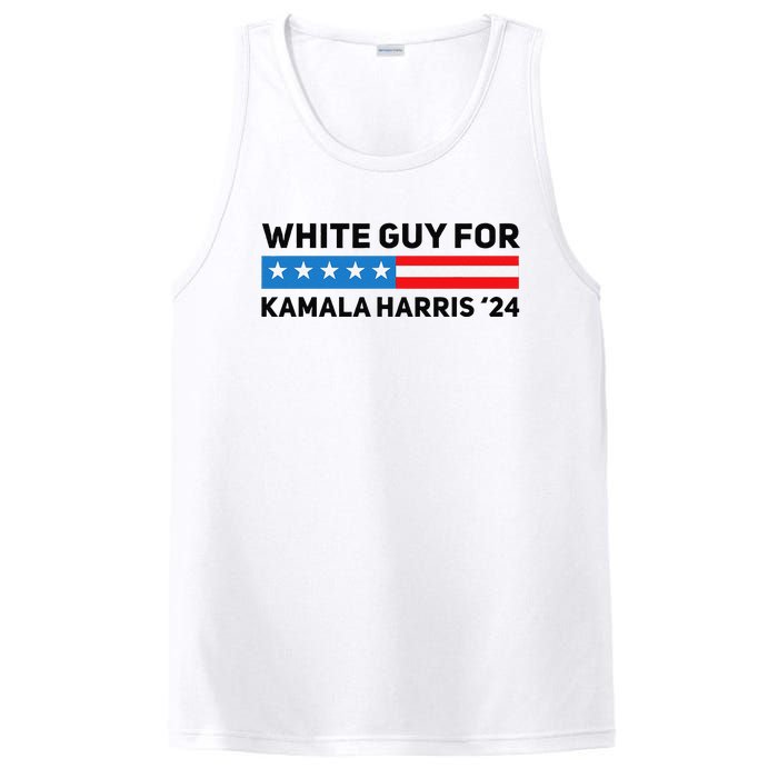 White Guy For Kamala Harris 2024 President Election PosiCharge Competitor Tank