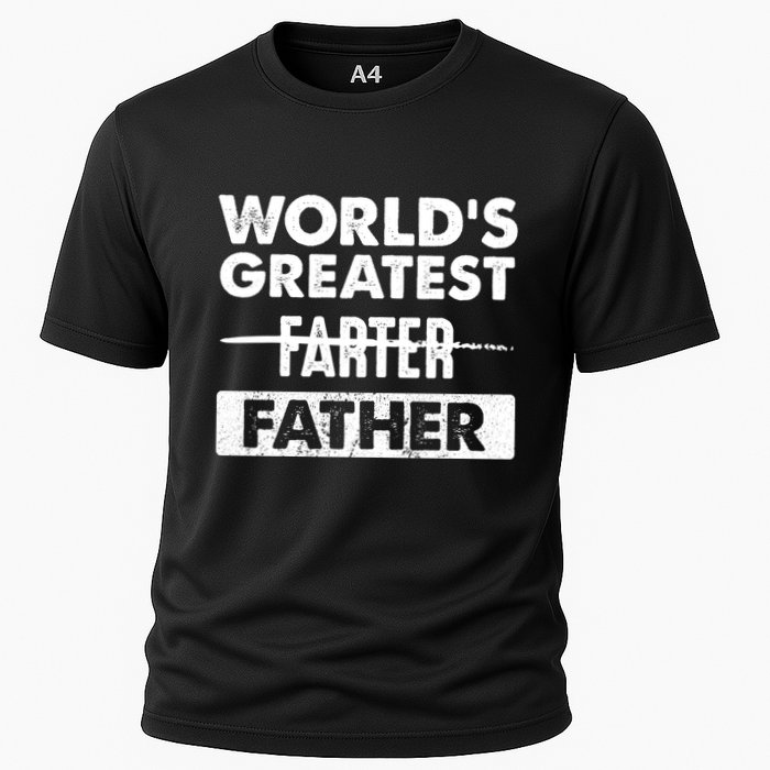 Worlds Greatest Farter Father Funny Dad Dad Quote Gift Cooling Performance Crew T-Shirt
