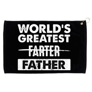 Worlds Greatest Farter Father Funny Dad Dad Quote Gift Grommeted Golf Towel