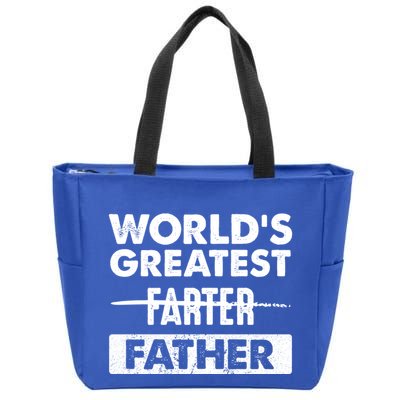 Worlds Greatest Farter Father Funny Dad Dad Quote Gift Zip Tote Bag