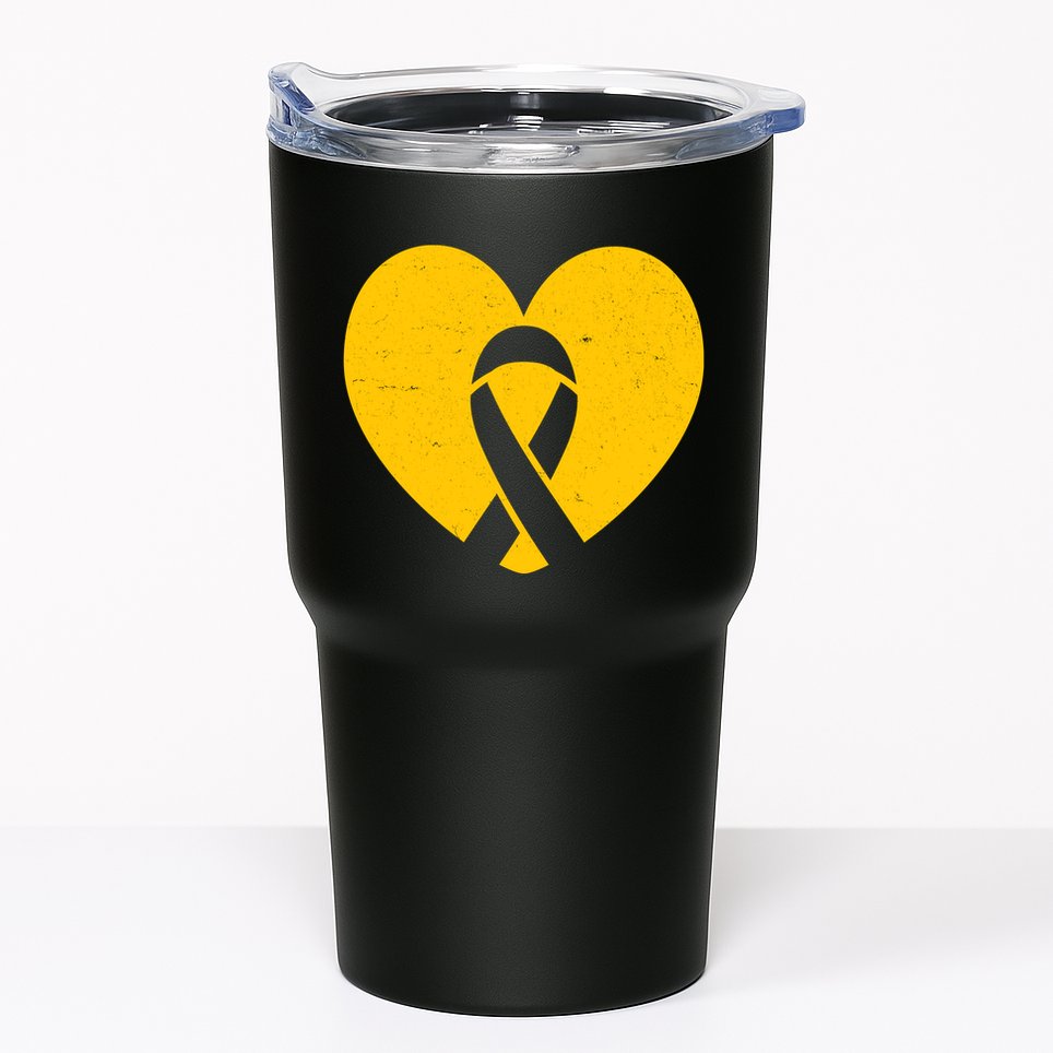 Wear Gold For Childhood Cancer Awareness Ribbon Tumbler